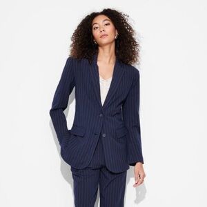 NWT Wild Fable Women's Navy Pinstripe Blazer
